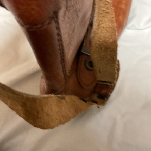 Zigi Girl Brown/Tan Distressed Cowboy Boots with Buckles and Jewels Size 9 - Picture 4 of 16